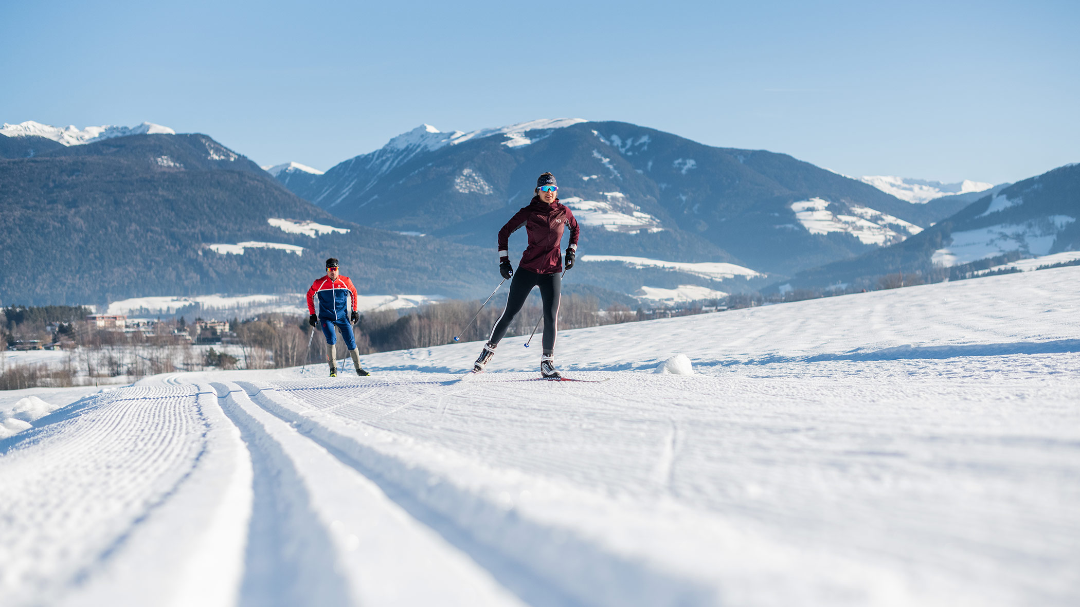 Sci di fondo sotto il sole